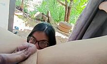 i lost the bet so i SUCKED his ASS and he CUMMED on my glasses in the garden alexachris20