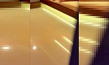 horny dude spies busty madrastra and jerks off on her back unnoticed