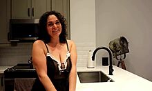 buttplug betty chokes on sloppy deepthroat upside down facefuck pov facial