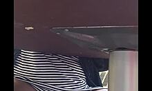 damn i got busted filming my ebony wife's wet upskirt pussy