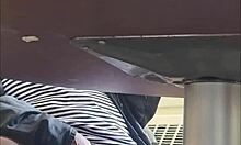 damn i got busted filming my ebony wife's wet upskirt pussy