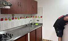 Petite emo redhead stepsis rides cock deepthroat screams kitchen orgasm