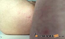 homemade amateur virgin bends over as thick cock stretches her tight untouched anal hole wide