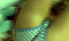 little beauty sneaks around flashing her huge natural teen tits everywhere she goes