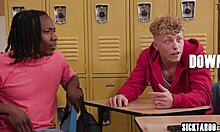 horny student bends over for friends and teacher's big cocks