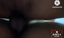 Thai Muslim milf bent over bed for hardcore creampie doggystyle