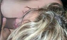 Blonde Step-Mom Shares Bed in Lingerie for Secret Creampie Encounter