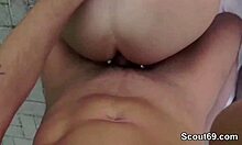 real german teen enjoys outdoor threesome fucking strangers hardcore