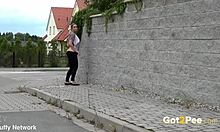 sexy city outdoor pissing bubble butt voyeur hd