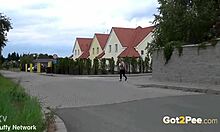 sexy city outdoor pissing bubble butt voyeur hd