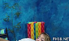 oiled teen gets hardcore blowjob massage