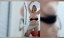 woman shakes big natural tits during orgasm