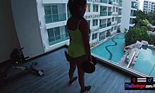 asian teen gf workouts at gym then gets fucked hard by big cock 😈