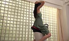 overwhelmed by lust for oiled japanese model's small tits bath armpit fetish play