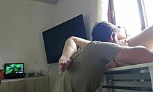 Curvy Latina Wife's Big Ass and Natural Tits Tease on Table