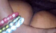 her fat ebony ass gapes from rough bbc creampie