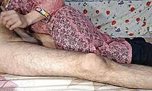 Desi Indian bhabhi's black salwar hides her shaved pussy craving doggystyle pound