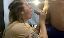 she had no cash for the tech so sucked his cock deep