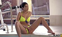 swimming coach's huge black cock pounds teen lassie's pussy hard