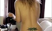 Naughty british slut flashes before bbc facial cum in london lovers home