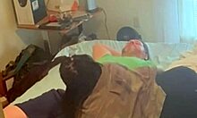 Homemade ebony neighbor sneaks over for raw bedroom missionary pounding