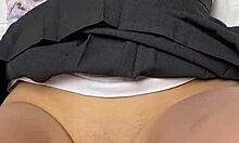 dude, this cute mexican schoolgirl lost a bet and ends up sucking cock at school!