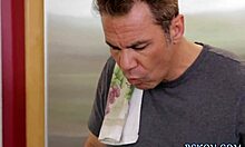 Pornstar fingers and eats out teen babe's wet pussy in high def closeup