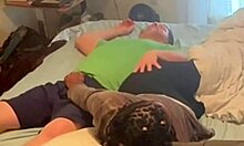 Homemade ebony neighbor sneaks over for raw bedroom missionary pounding