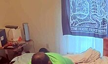 Homemade ebony neighbor sneaks over for raw bedroom missionary pounding