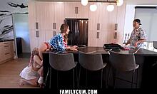 Stepdaughter savors stepmom's sweetness as stepdaddy sneaks in for the fun