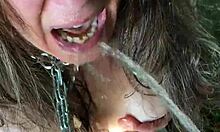 slave whipped raw with belt then drowned in hot piss!! get ready for her total submission...