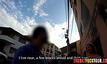 Marcela's Perfect Latina Ass Devours Big White Cock Deepthroat