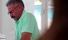 FEET CHEATING STEPDAUGHTER SEDUCES DADDY WITH WET SQUIRTING FOOTJOB!