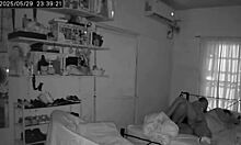 Spying on Amateur Couple's Fat BBW Fingering Fuck!