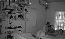 Spying on Amateur Couple's Fat BBW Fingering Fuck!