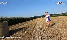 Busty Blonde Teases Outdoor Fuck