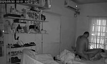 Spying on Amateur Couple's Fat BBW Fingering Fuck!