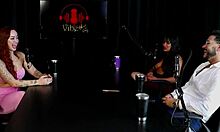 hey check out how french guy meets hot brazilian swinger couple for sensual menage on sheer red lingerie