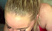 stepmom in panties surprises son waiting to deepthroat his huge cock