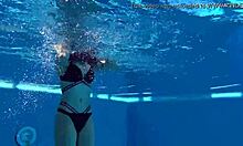 hot shaved russian teen sheril blossom bikini pool underwater public sex?