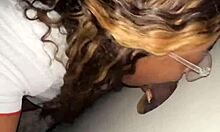 Ebony bbw throats juicy stranger bbc deep at gloryhole