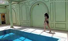 hot shaved russian teen sheril blossom bikini pool underwater public sex?