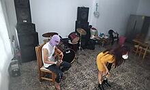 Best friend sneaks a private moment alone in the music room after i left