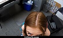 Panty thief bent over for mall officer's big cock punishment doggystyle