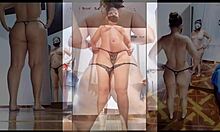 Slut rips lingerie for homemade bbw anal dildo striptease compilation