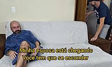 Cuckold Calls Friend to Watch and Join Blindfolded Wife Fuck!