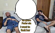 Cuckold Calls Friend to Watch and Join Blindfolded Wife Fuck!