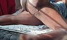 Wife twerks sexy ebony ass seductively early morning until monster cock fucks wet pussy missionary creampie