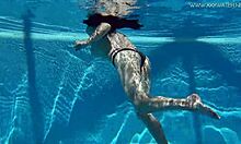 hot shaved russian teen sheril blossom bikini pool underwater public sex?