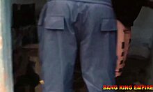 AFRICAN WIFE QUEEN RIDES EX-BOYFRIEND'S BIG DICK DOGGY IN GHETTO OUTDOOR FUN